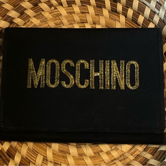 Vintage Moschino Black Nylon and Leather Coin Card Wallet - Rare Find - Picture 6 of 8
